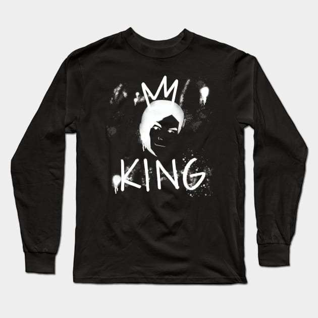 King Tyler - White Long Sleeve T-Shirt by djchikart